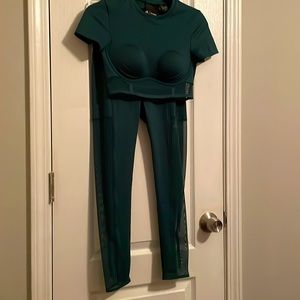 Adidas x Ivy Park leggings and crop top set. Drip 2 collection.